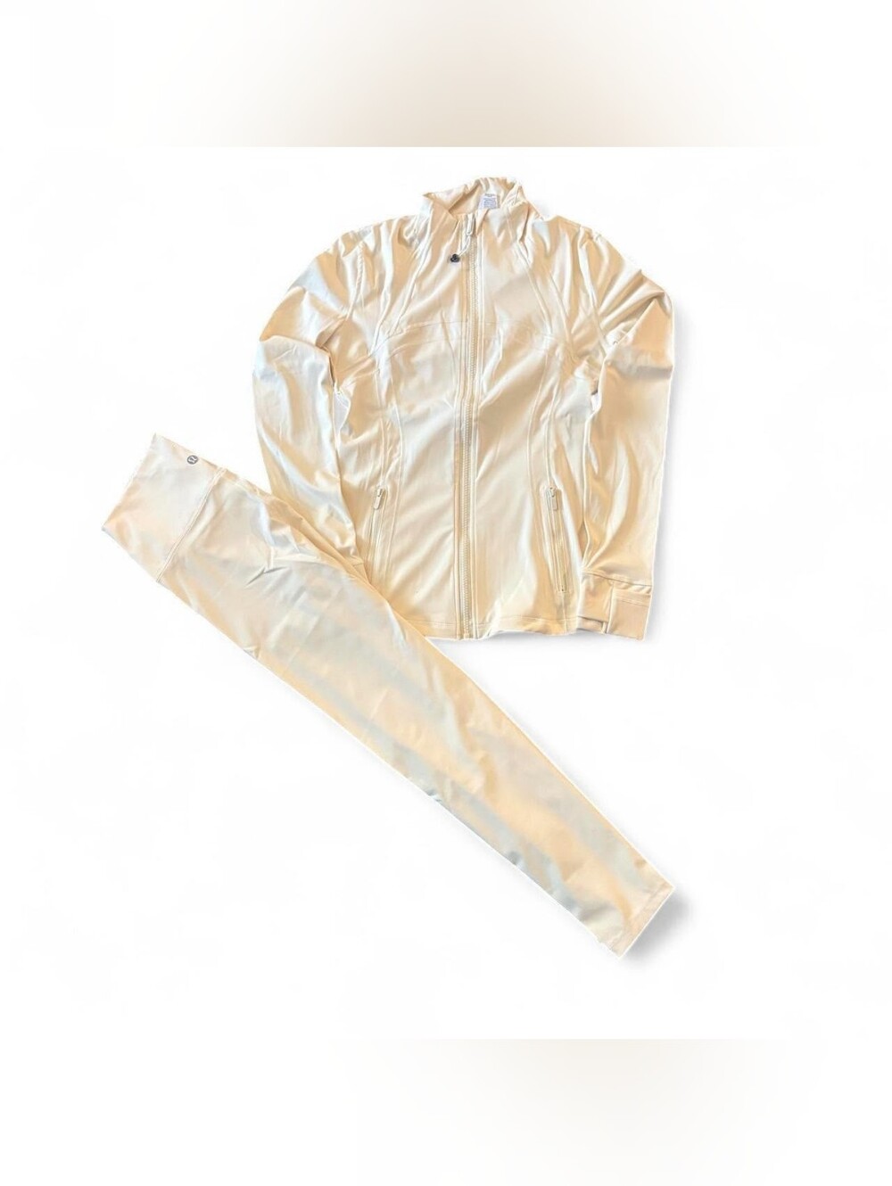 Lululemon Define Nulu Buttercream Jacket &Leggings Set
